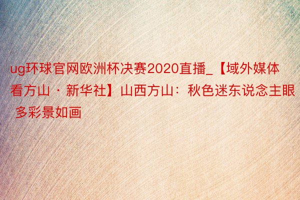 ug环球官网欧洲杯决赛2020直播_【域外媒体看方山 · 新华社】山西方山：秋色迷东说念主眼 多彩景如画